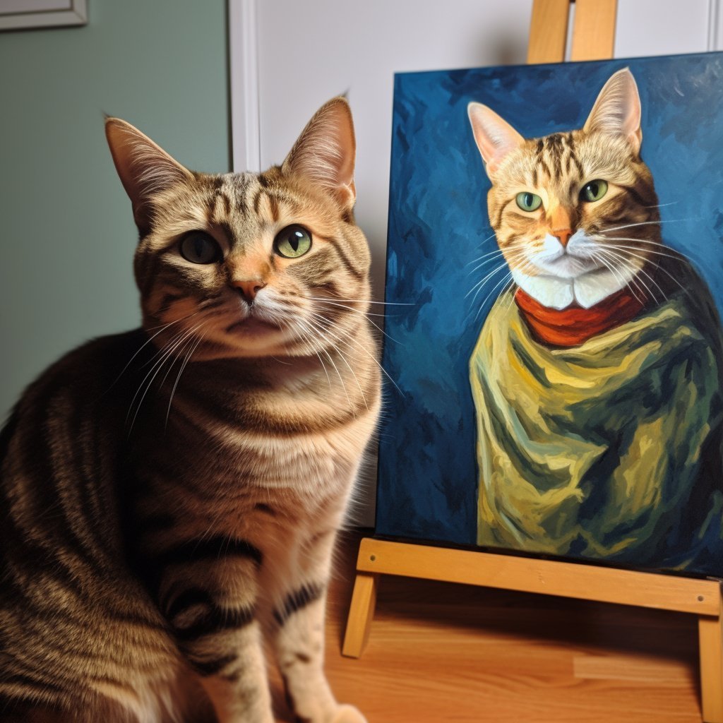 Custom Pet Portrait - Van Gogh Style - NIKOCANVAS