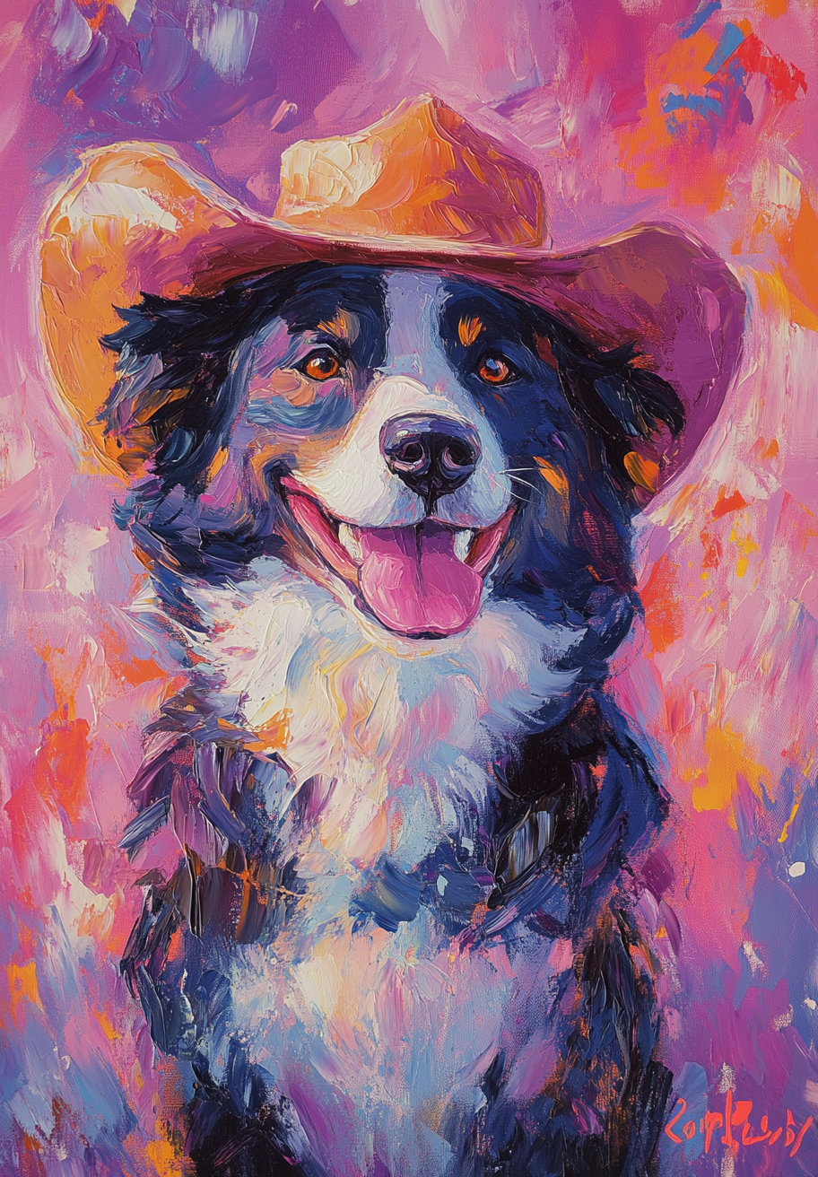 "Cowboy"Pet Canvas