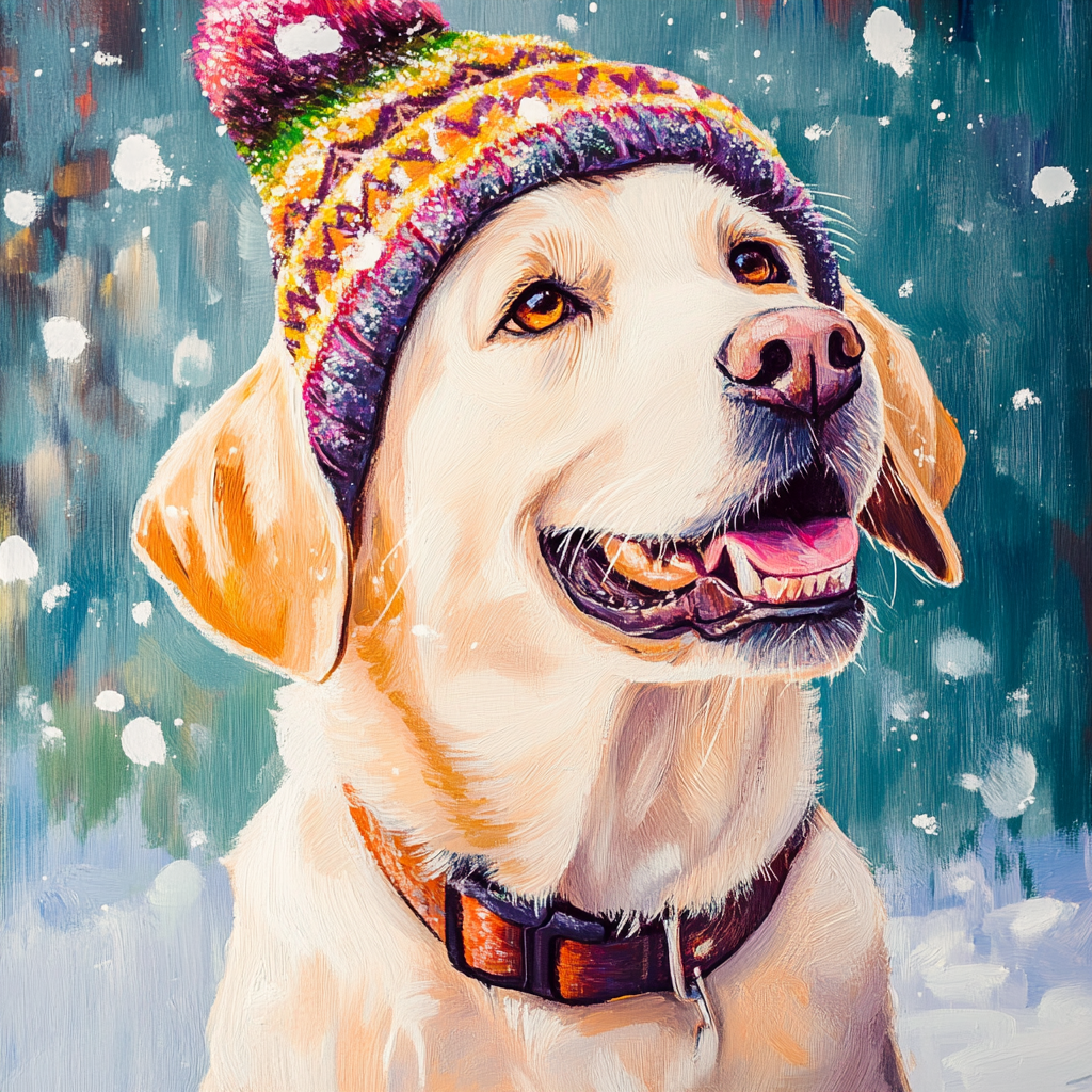 Christmas Series Canvas "Beanie"