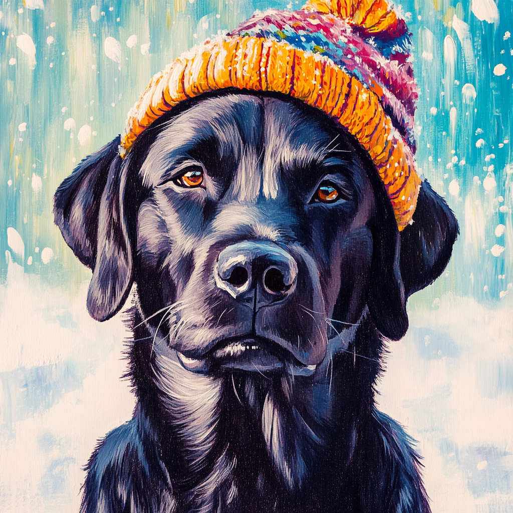 Christmas Series Canvas "Beanie"