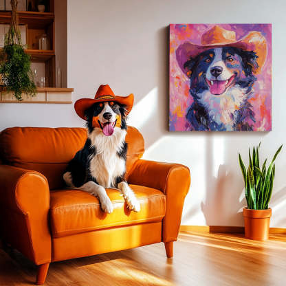 "Cowboy"Pet Canvas