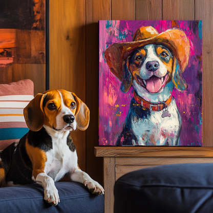 "Cowboy"Pet Canvas