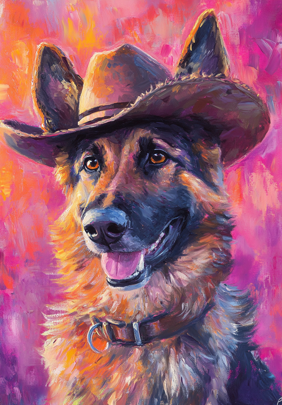 "Cowboy"Pet Canvas