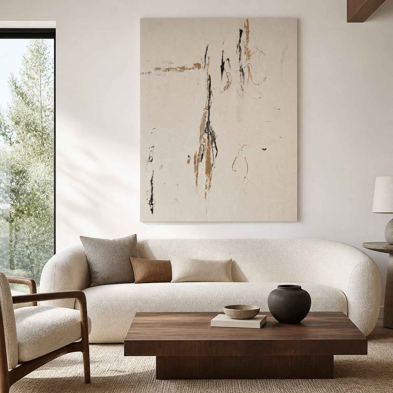 Neutral Textured Abstract Wall Art | Silent Gestures