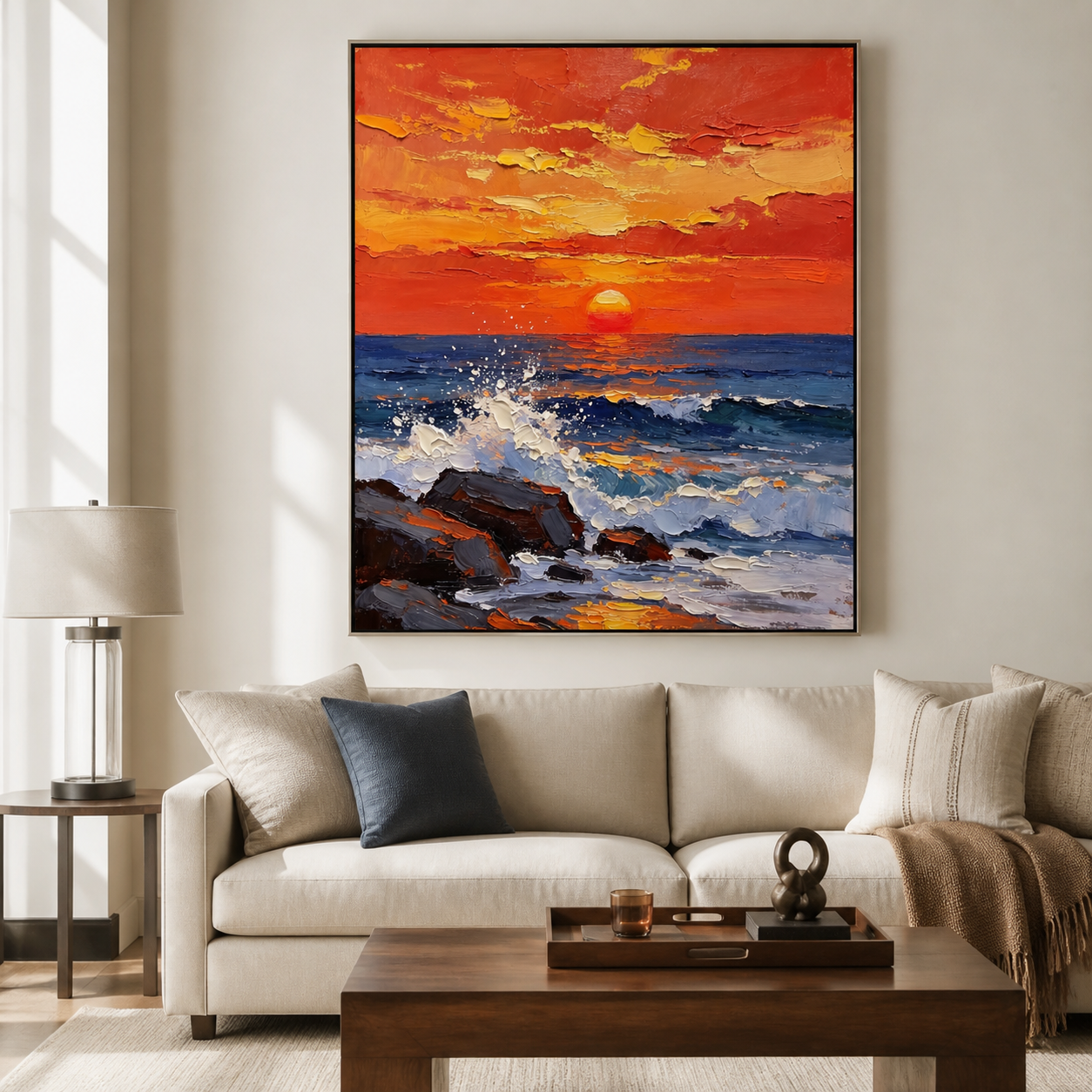 Sunset Ocean Wall Art | Ember Tide