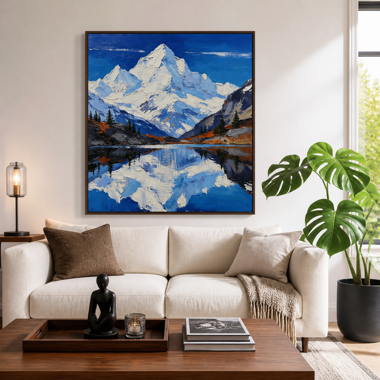 Snow Mountain Wall Art | Alpine Mirror