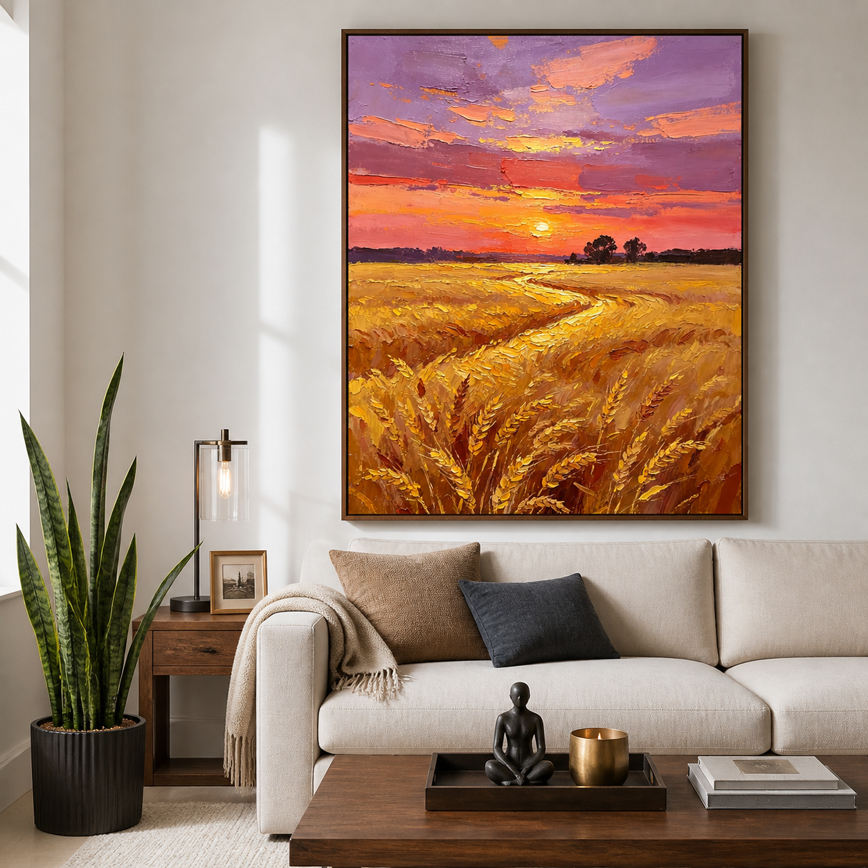 Wheat Field Wall Art | Harvest Glow