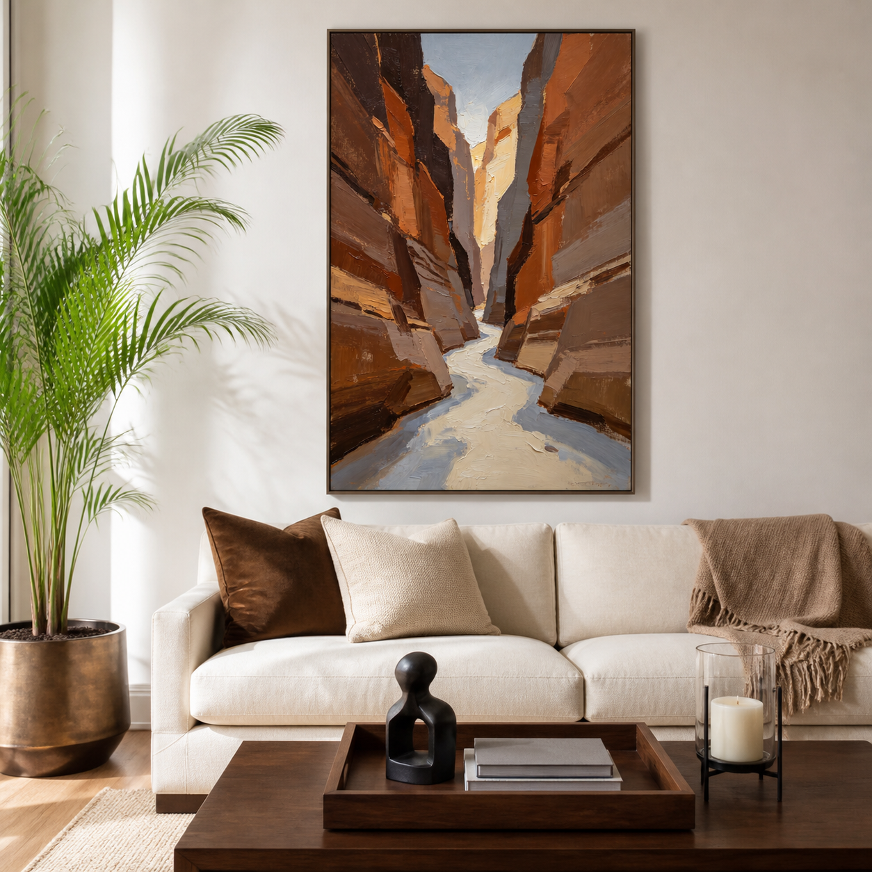Abstract Canyon Wall Art | River Through Stone