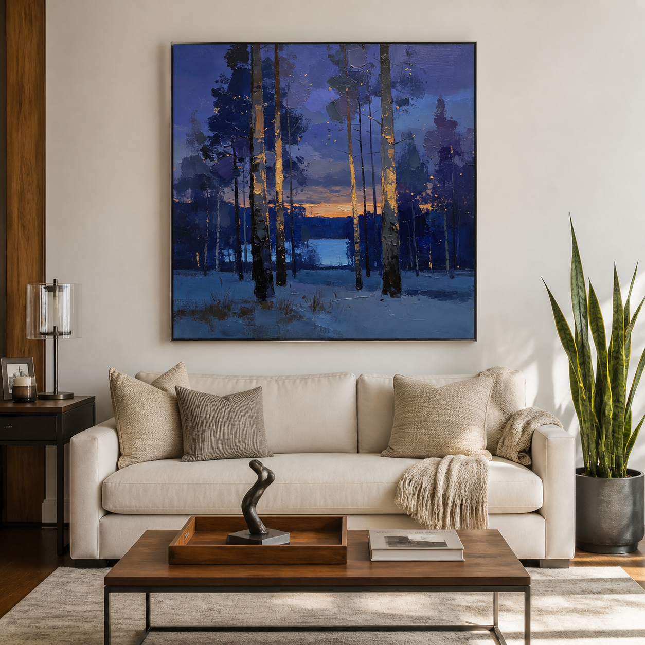 Twilight Forest Wall Art | Last Light Through the Trees