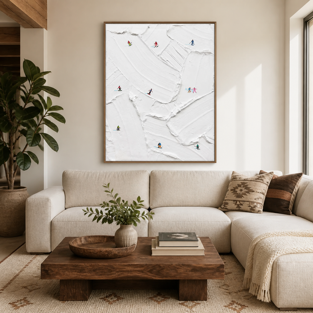 Minimalist Ski Wall Art | Alpine Lines