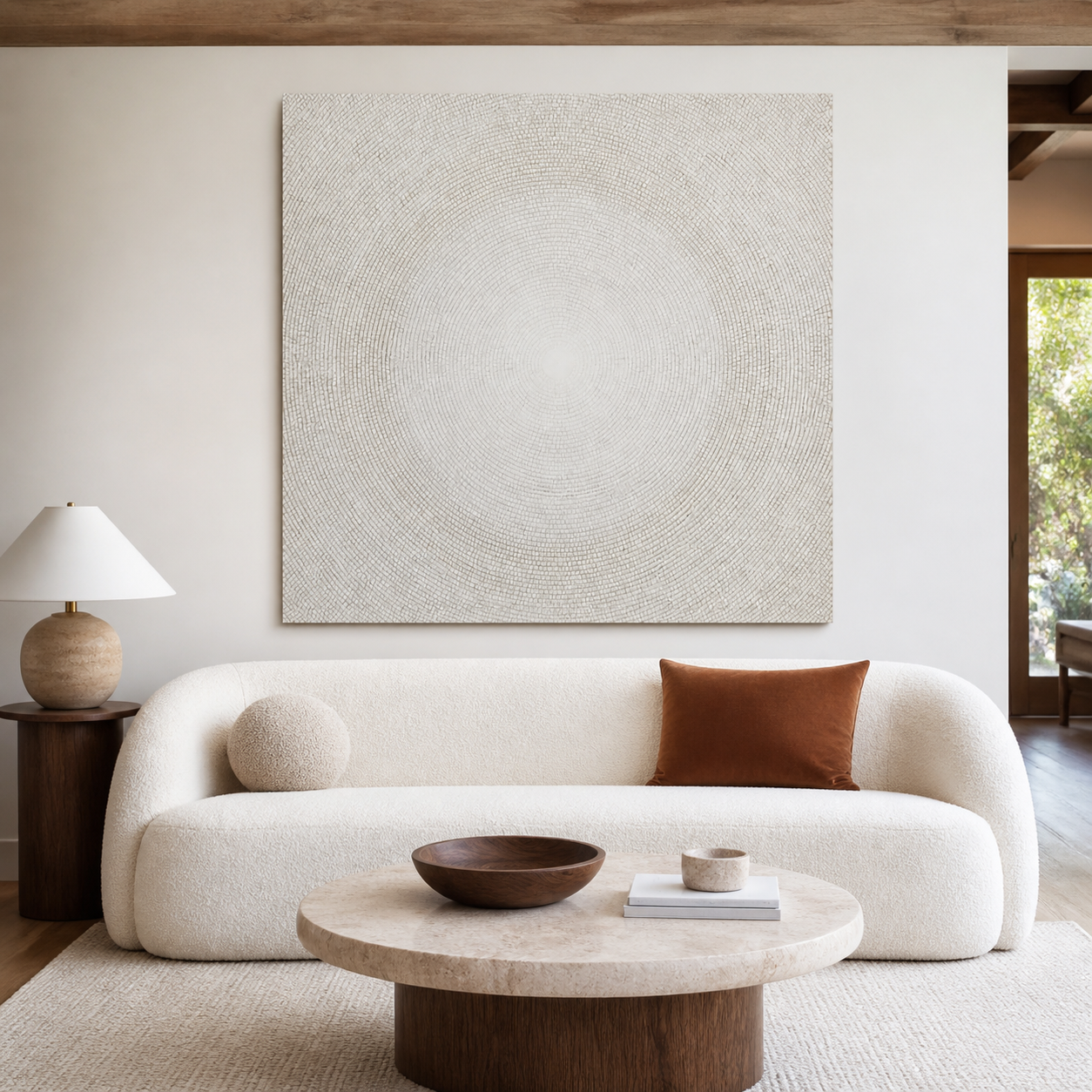 White Textured Wall Art | Infinite Rings