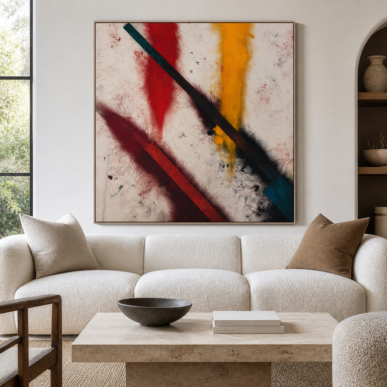 Geometric Abstract Wall Art | Chromatic Crossroads