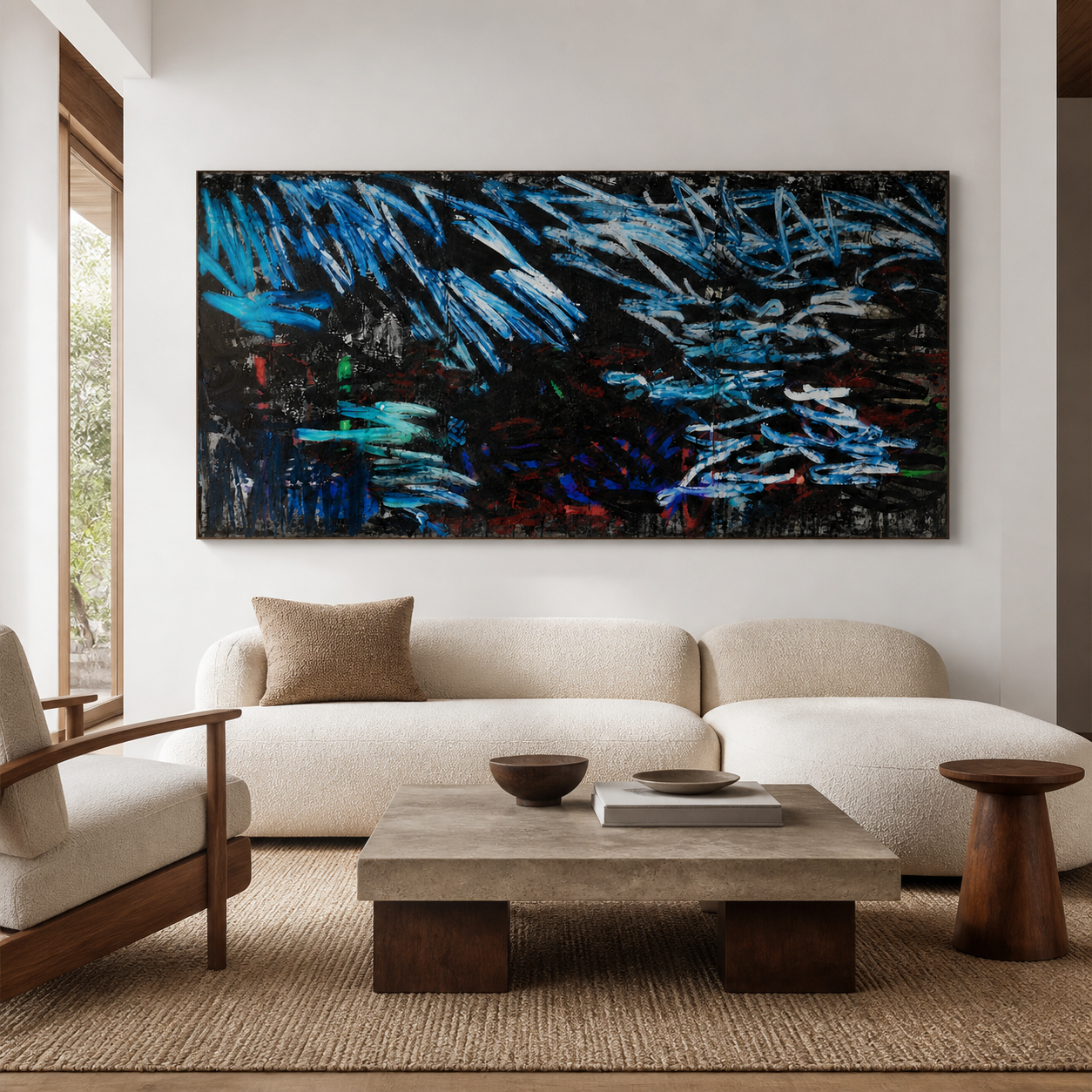 Blue and Black Abstract Wall Art | Electric Current