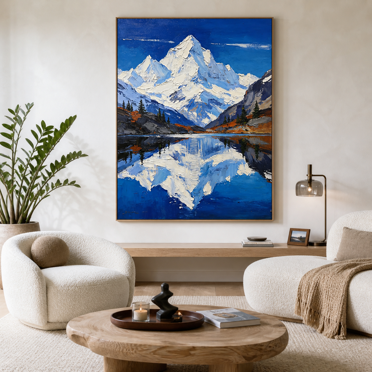 Snow Mountain Wall Art | Alpine Mirror