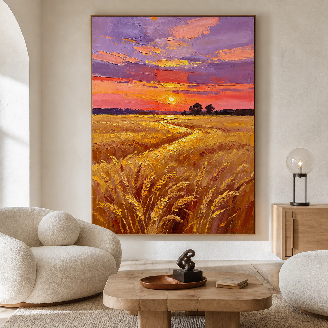 Wheat Field Wall Art | Harvest Glow