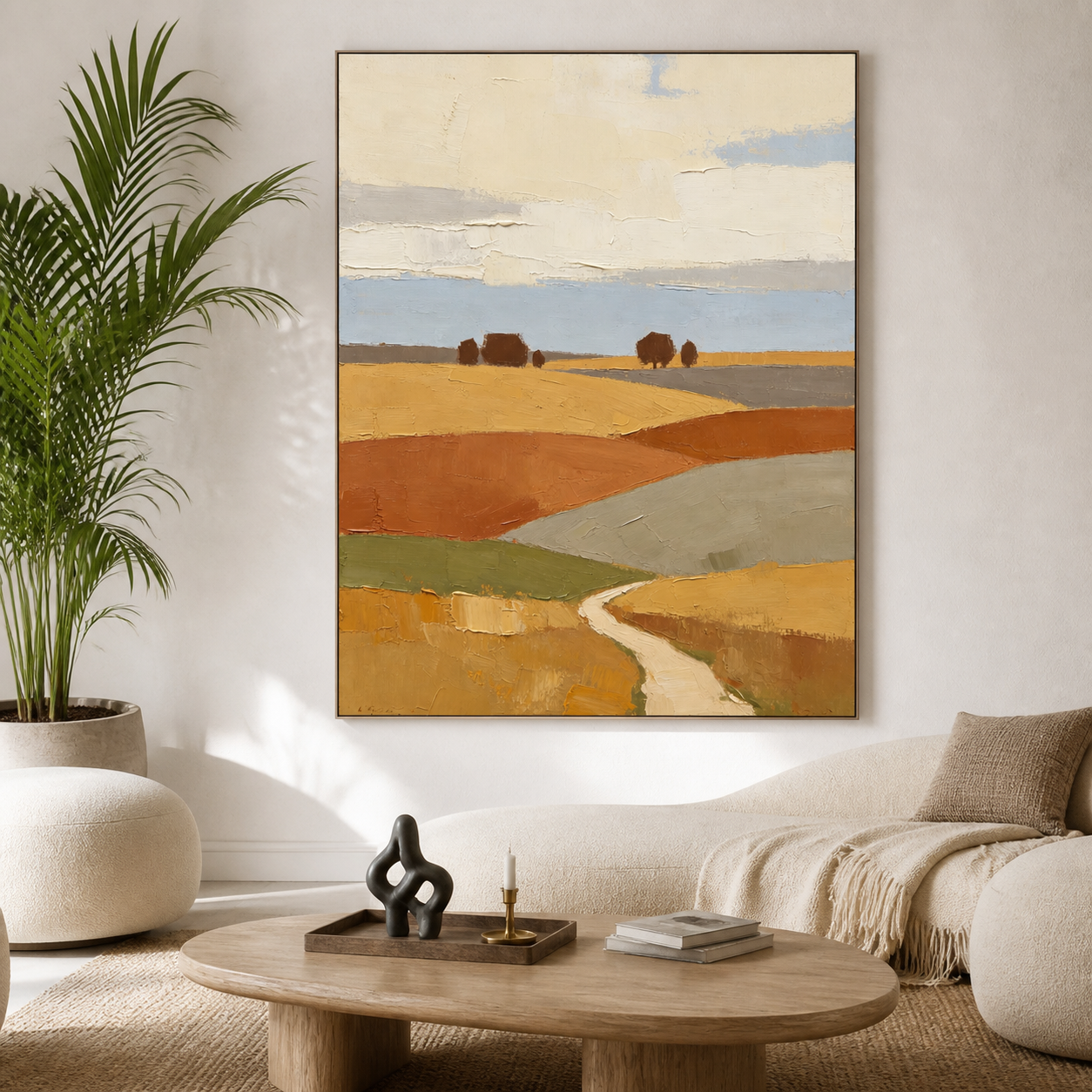 Abstract Countryside Wall Art | Winding Home