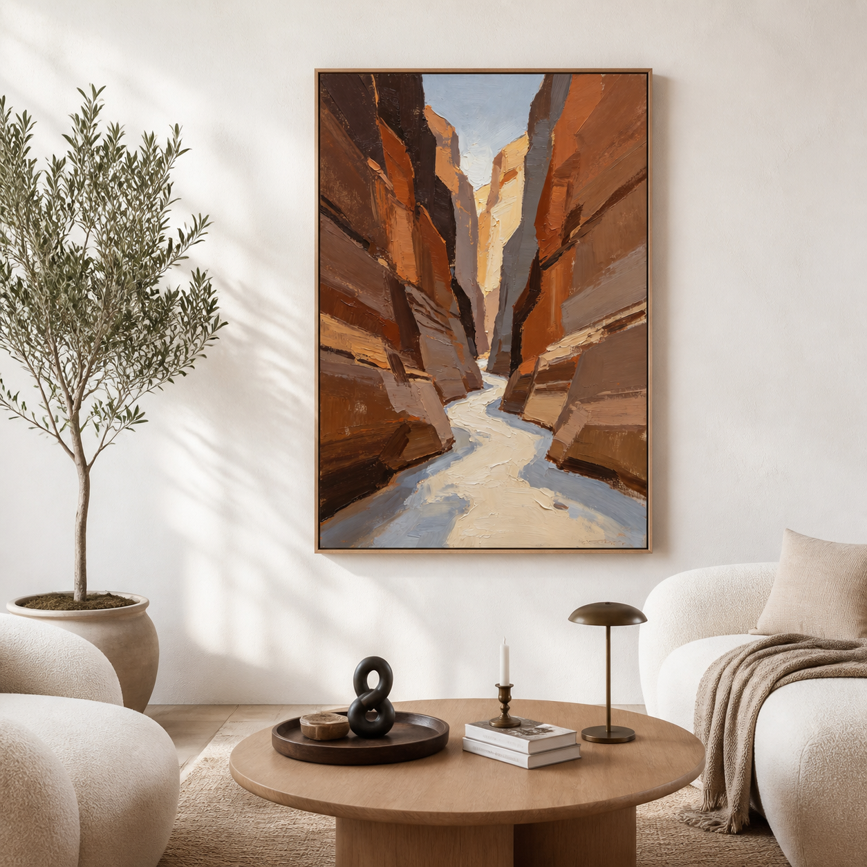 Abstract Canyon Wall Art | River Through Stone