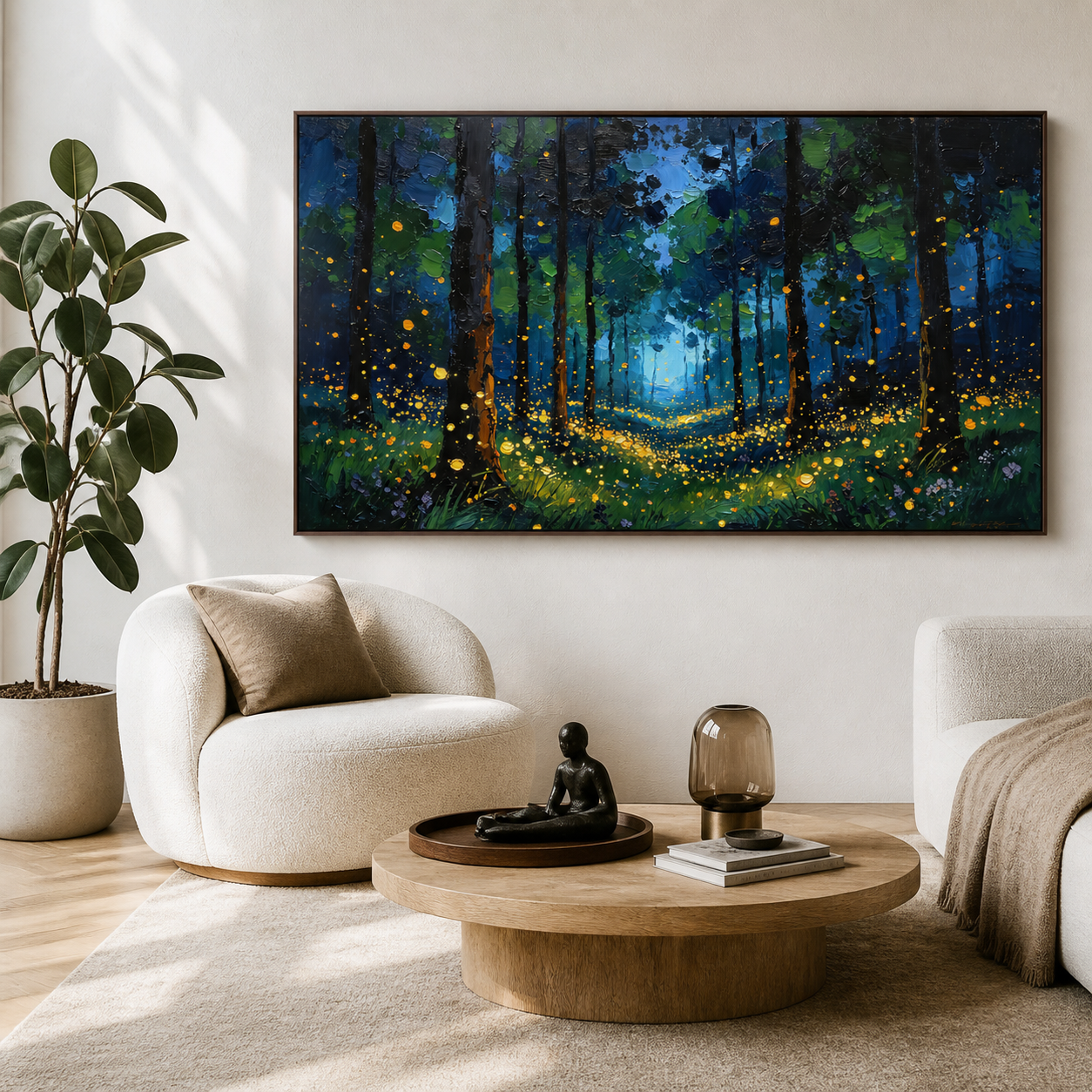 Firefly Forest Wall Art | Enchanted Clearing