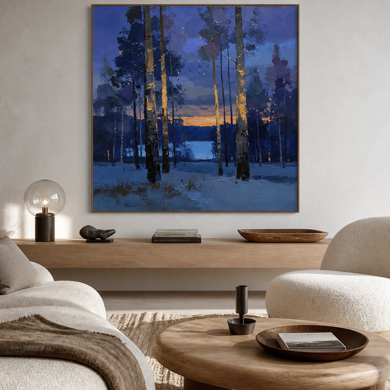Twilight Forest Wall Art | Last Light Through the Trees