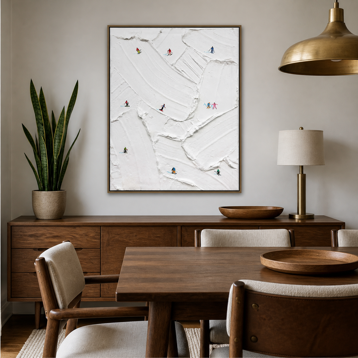 Minimalist Ski Wall Art | Alpine Lines