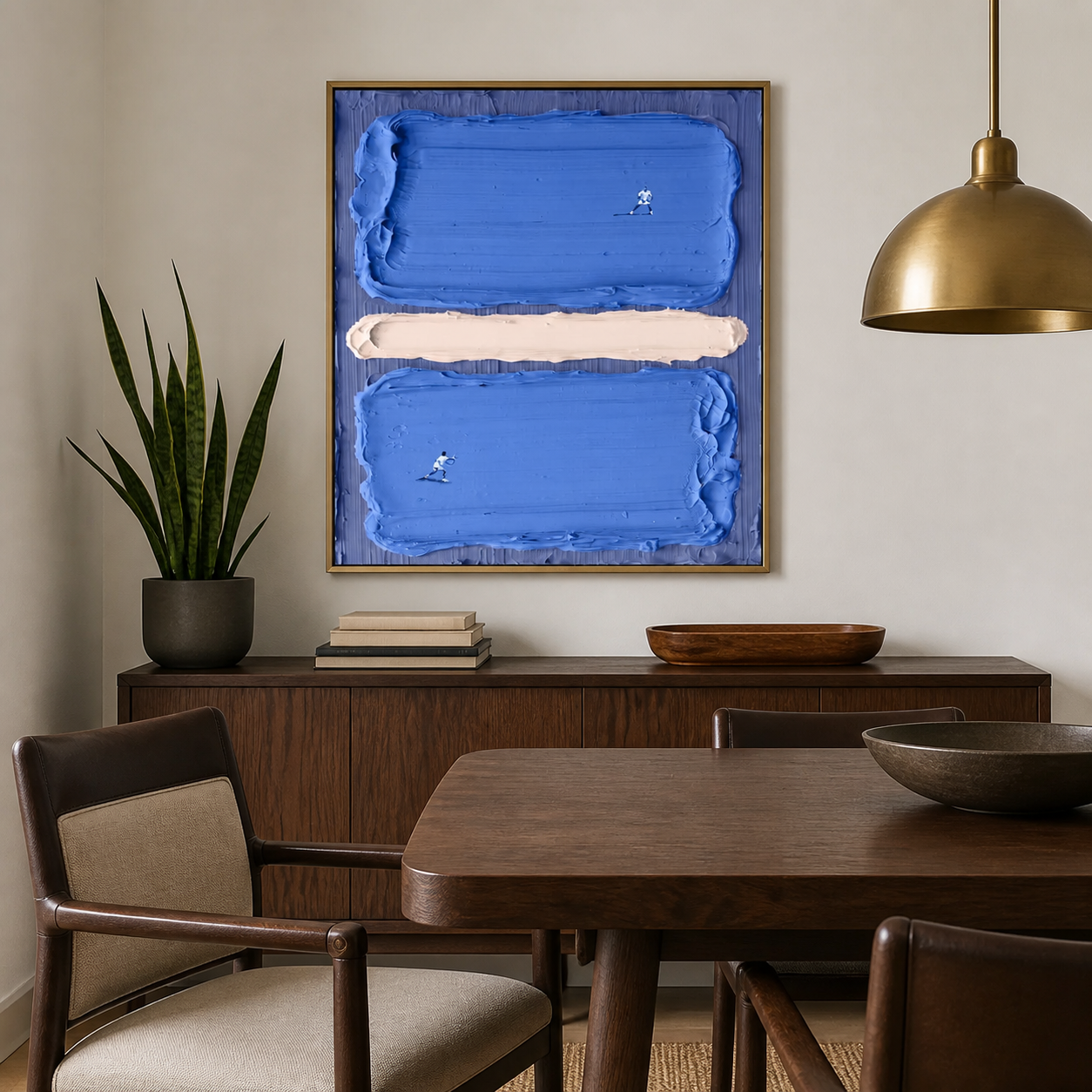 Blue Abstract Wall Art | Cobalt Divide