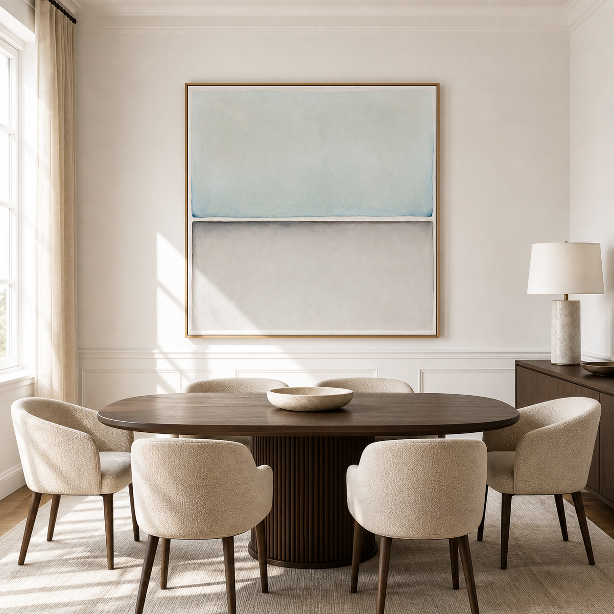Blue and Gray Abstract Wall Art | Quiet Divide
