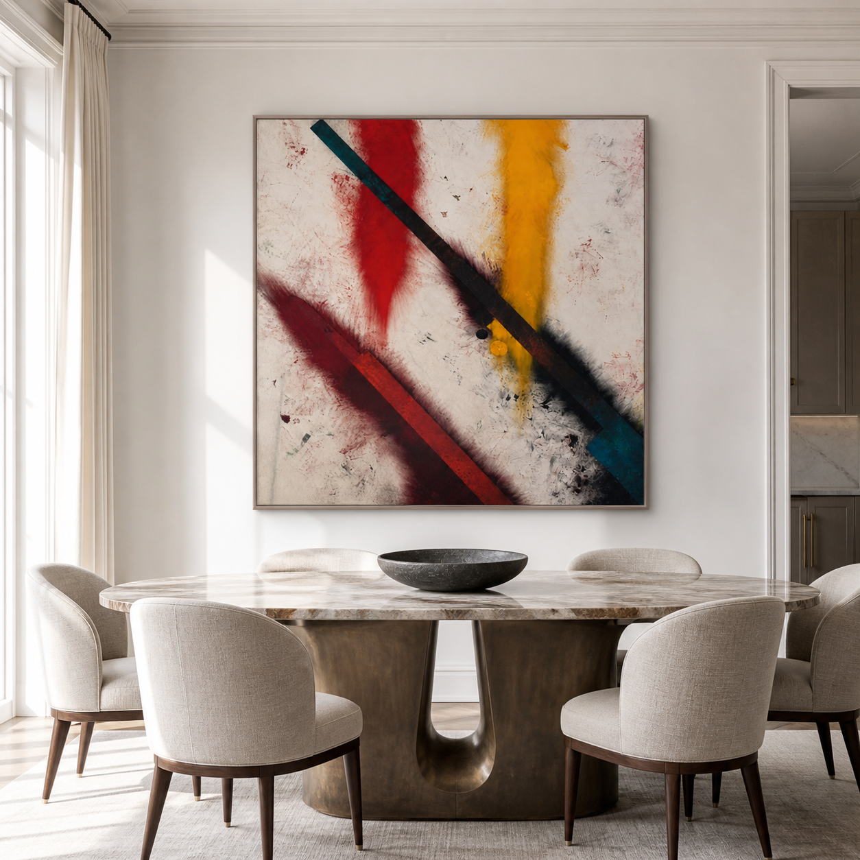 Geometric Abstract Wall Art | Chromatic Crossroads