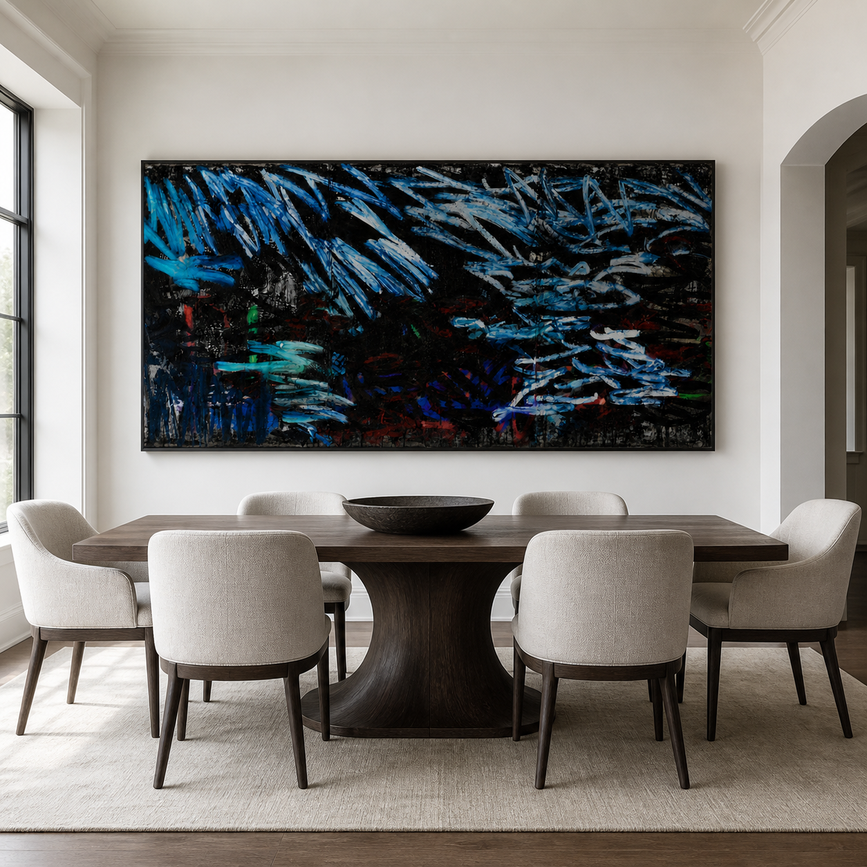 Blue and Black Abstract Wall Art | Electric Current