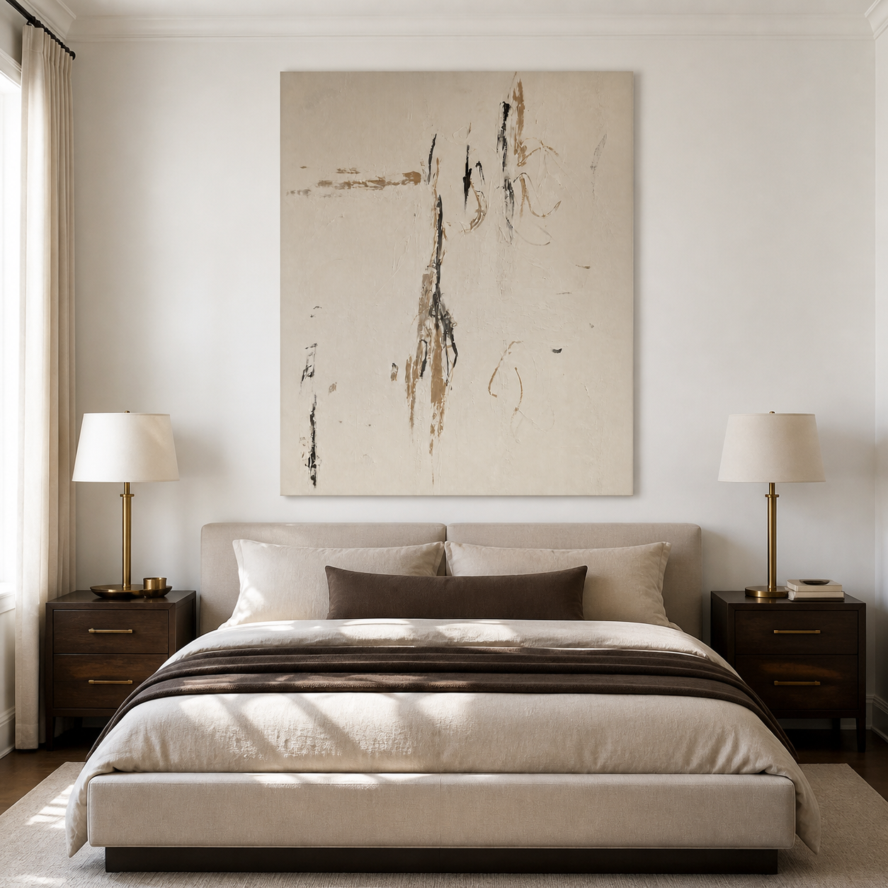 Neutral Textured Abstract Wall Art | Silent Gestures