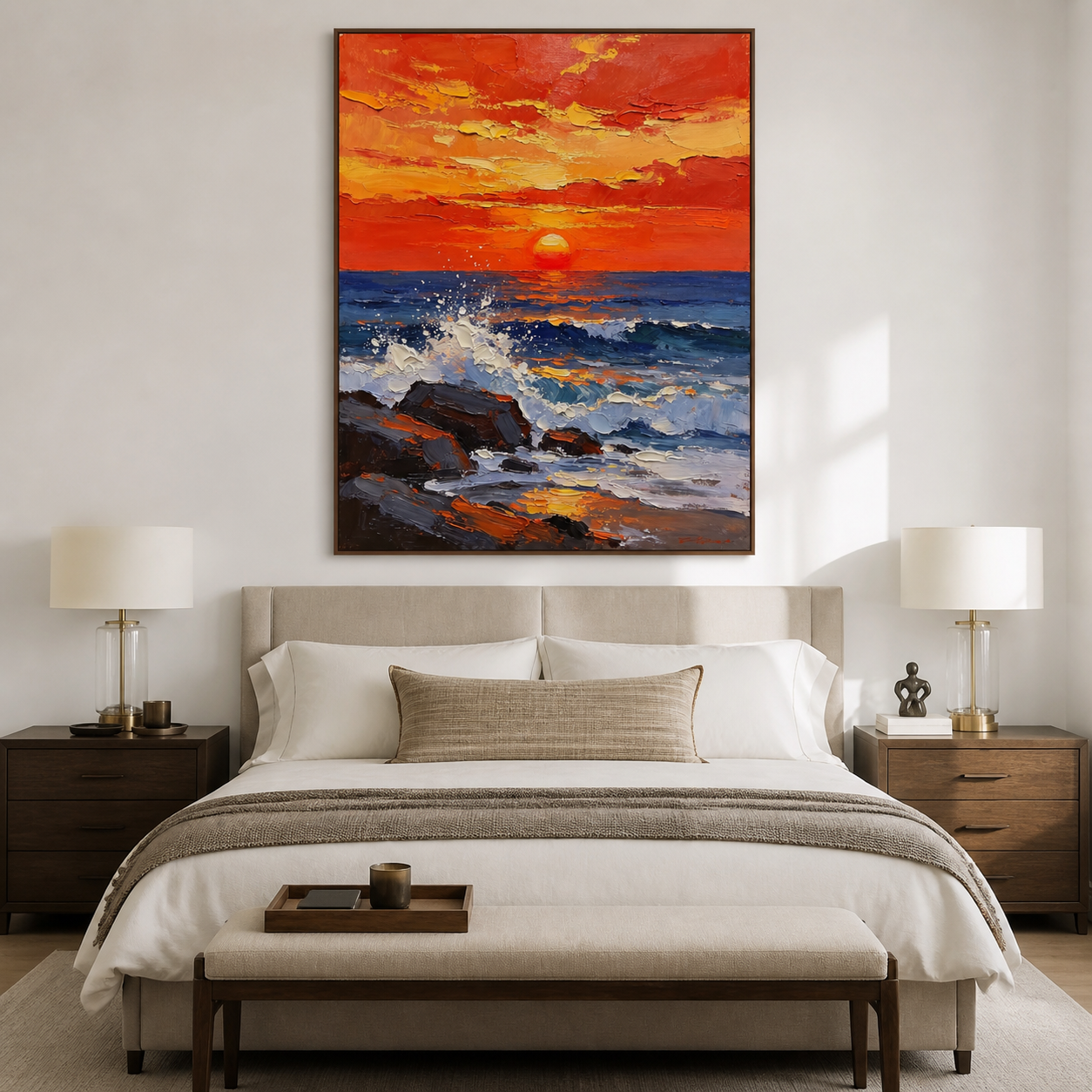Sunset Ocean Wall Art | Ember Tide