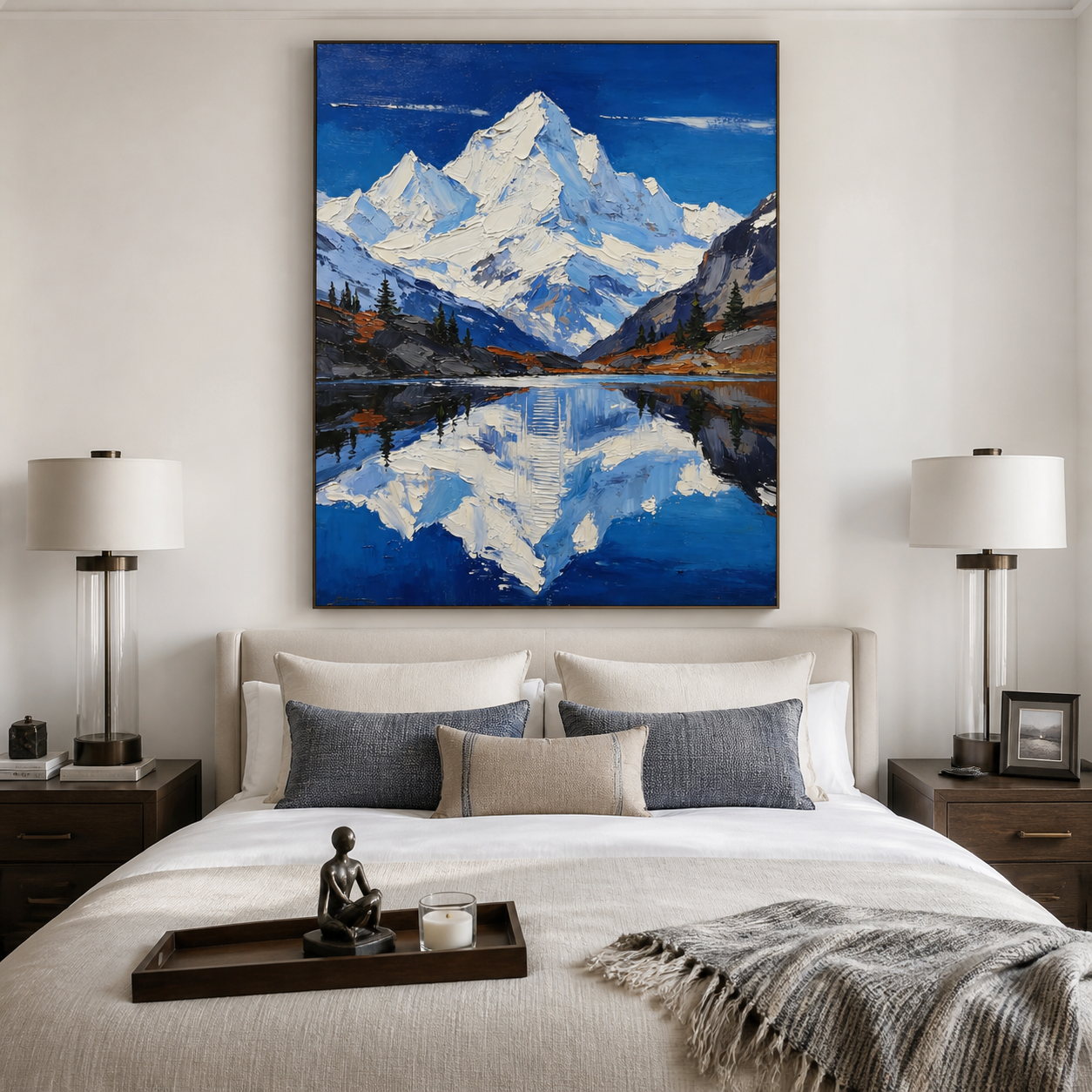 Snow Mountain Wall Art | Alpine Mirror