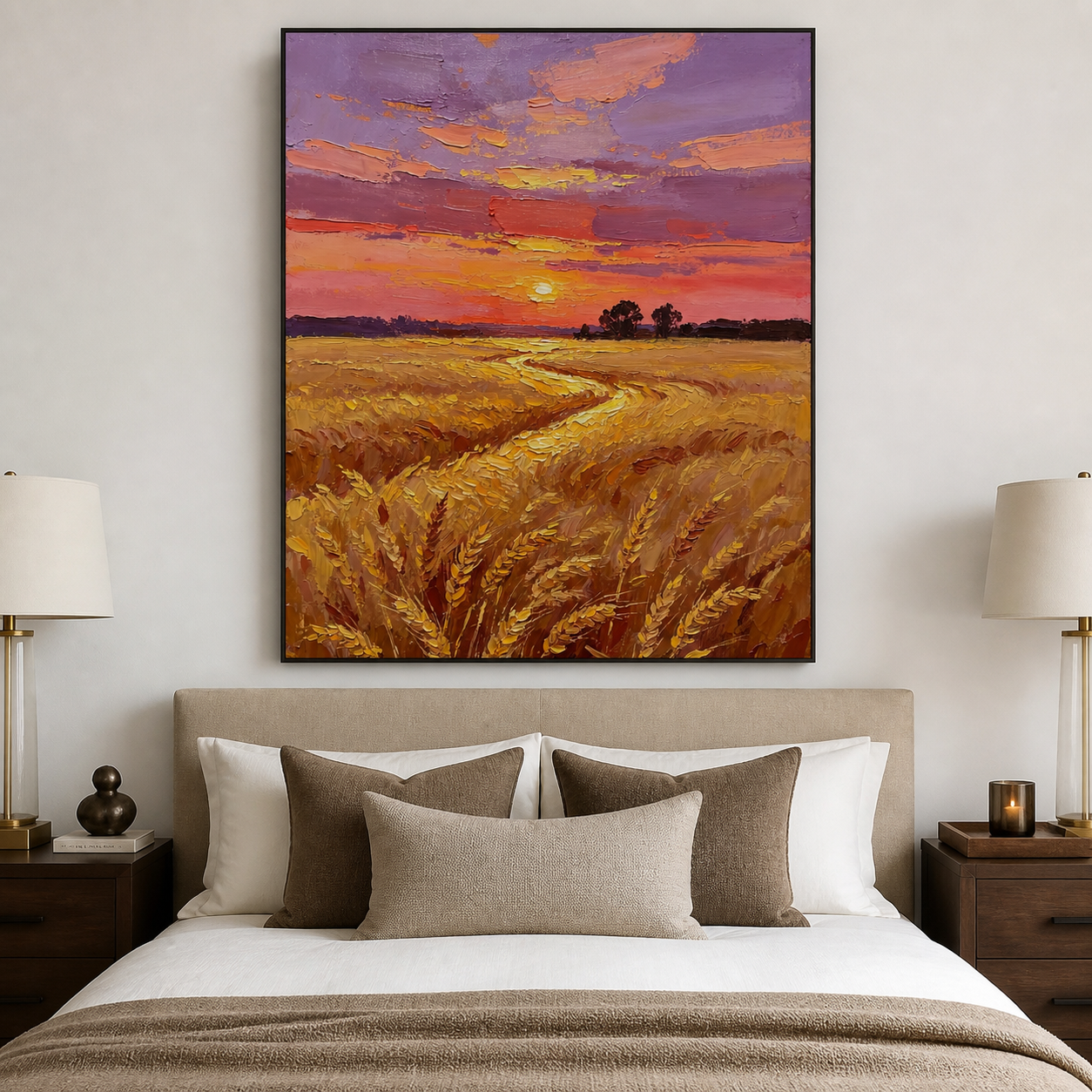 Wheat Field Wall Art | Harvest Glow