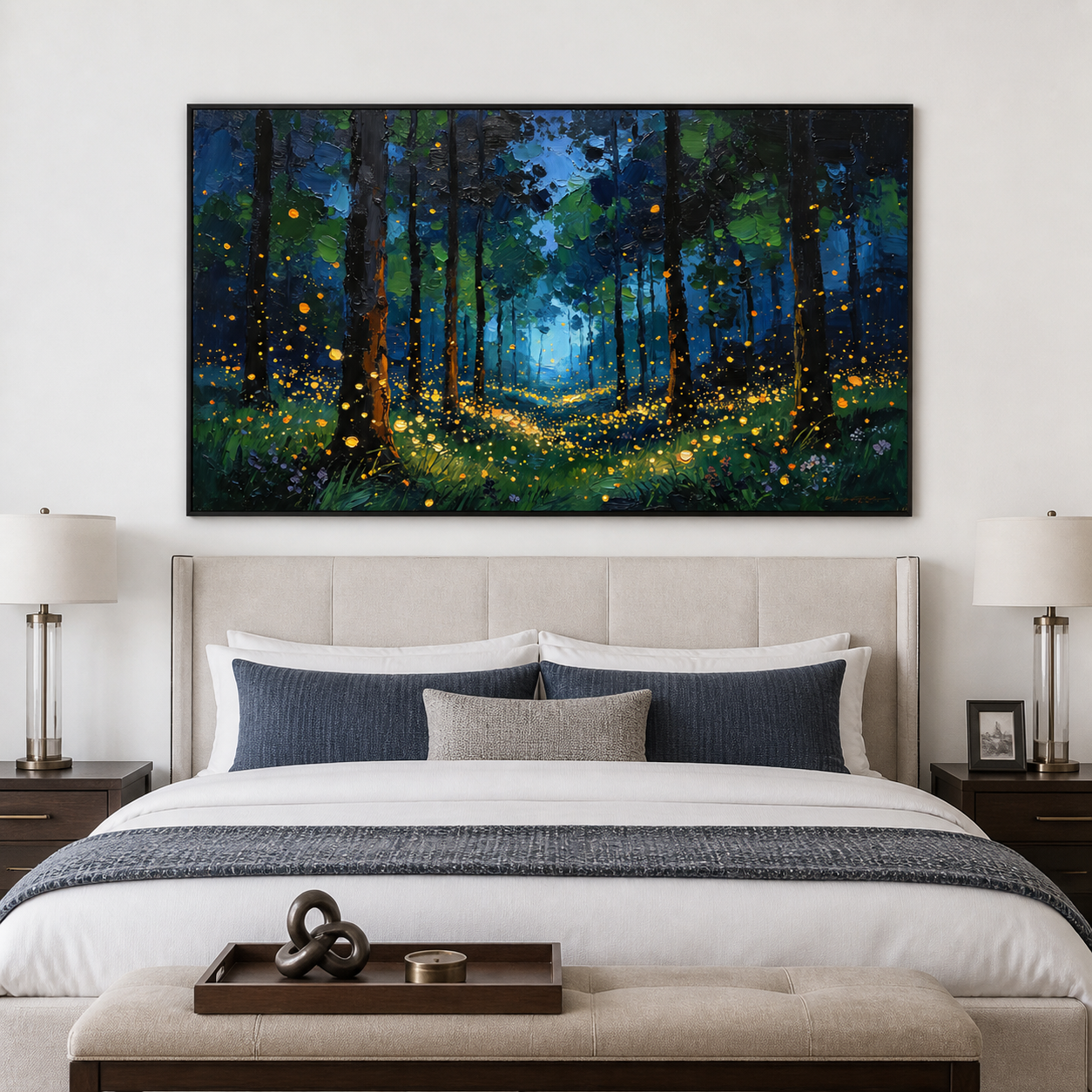 Firefly Forest Wall Art | Enchanted Clearing
