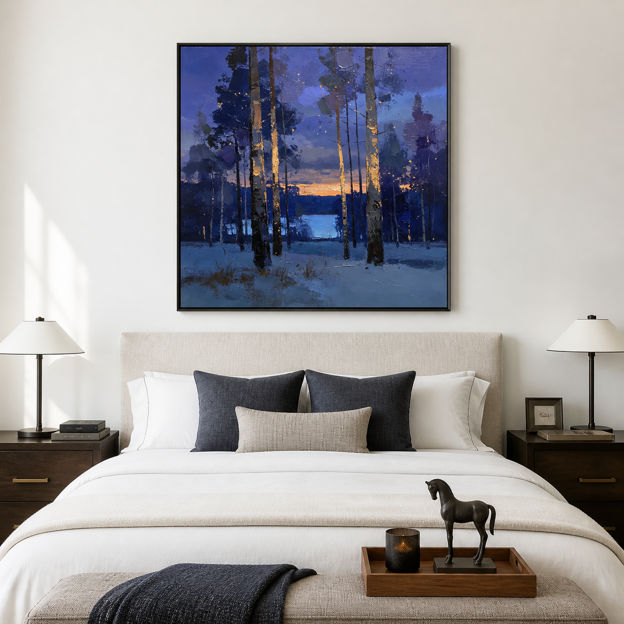 Twilight Forest Wall Art | Last Light Through the Trees