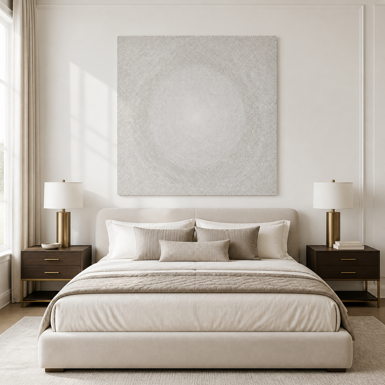White Textured Wall Art | Infinite Rings