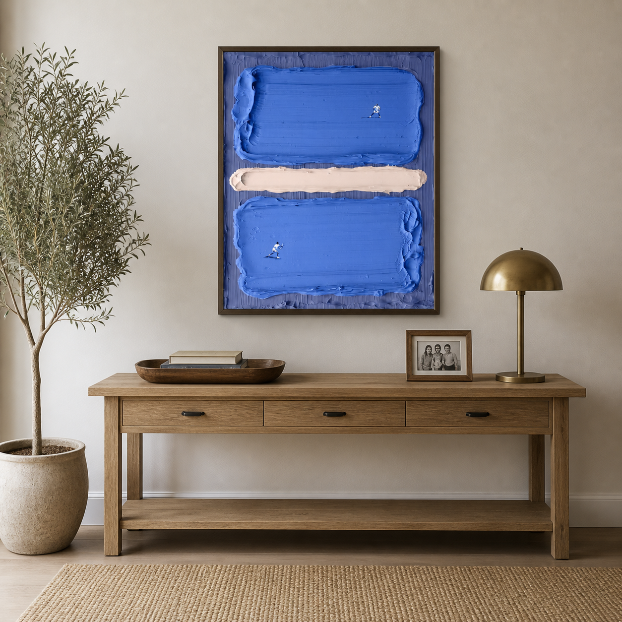 Blue Abstract Wall Art | Cobalt Divide