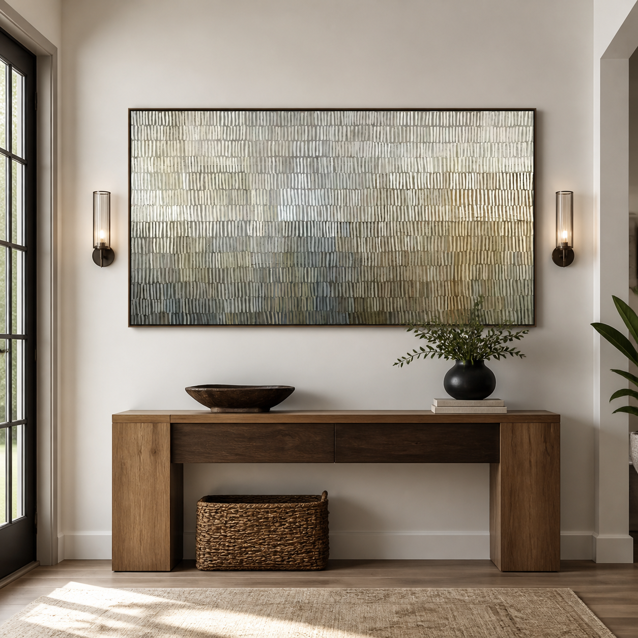 Neutral Abstract Wall Art | Faded Frequencies