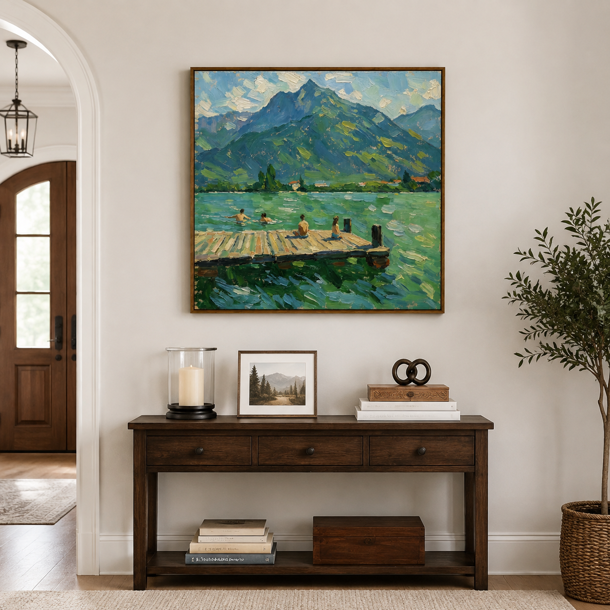 Mountain Lake Wall Art | Summer at the Dock