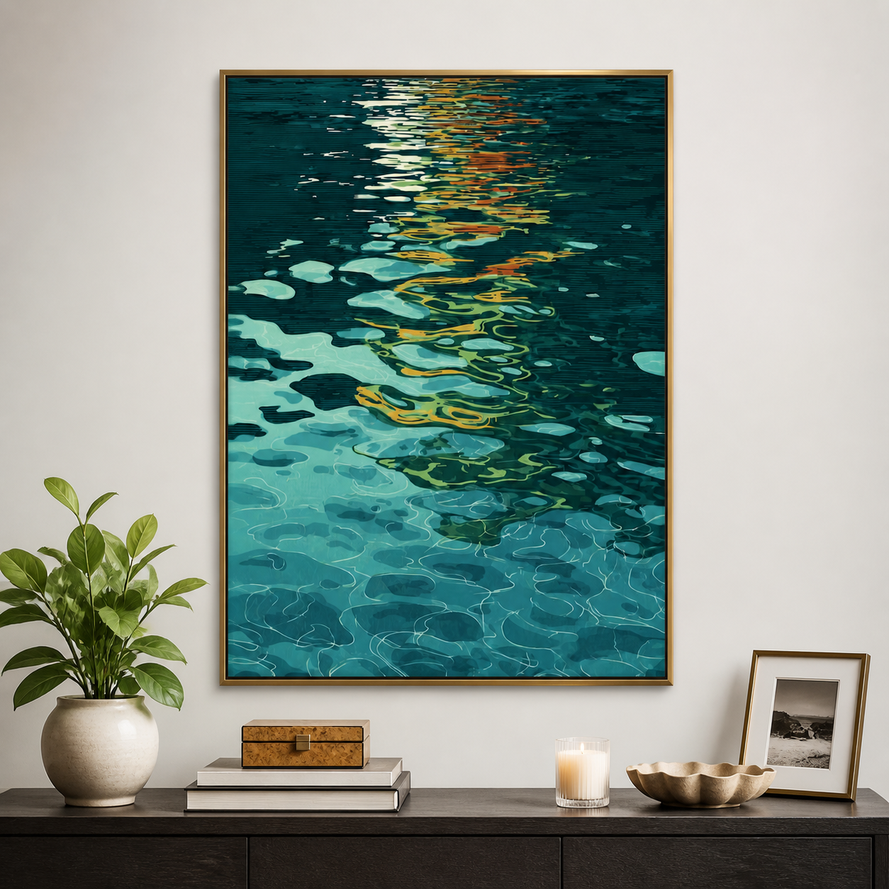 Water Reflection Wall Art | Gilded Current