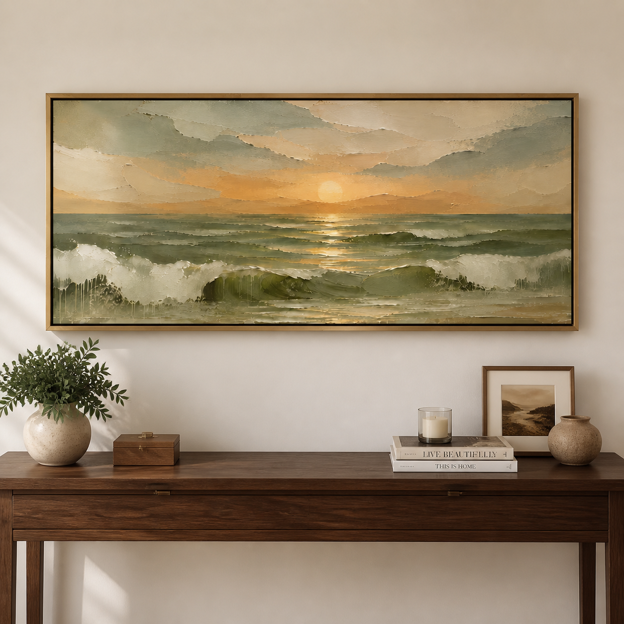 Ocean Sunset Wall Art | Golden Tide