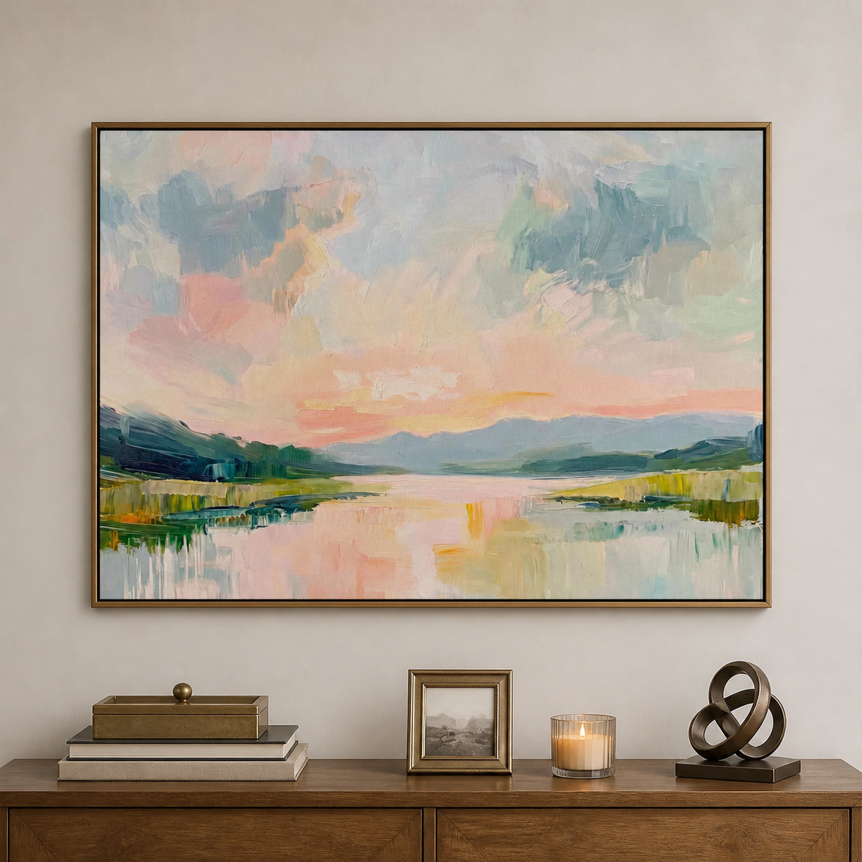 Pastel Landscape Wall Art | Blush Horizon