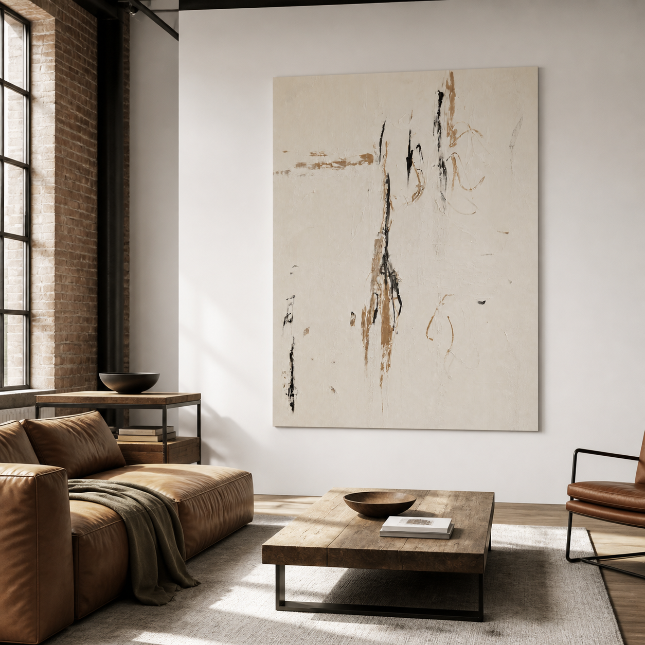Neutral Textured Abstract Wall Art | Silent Gestures