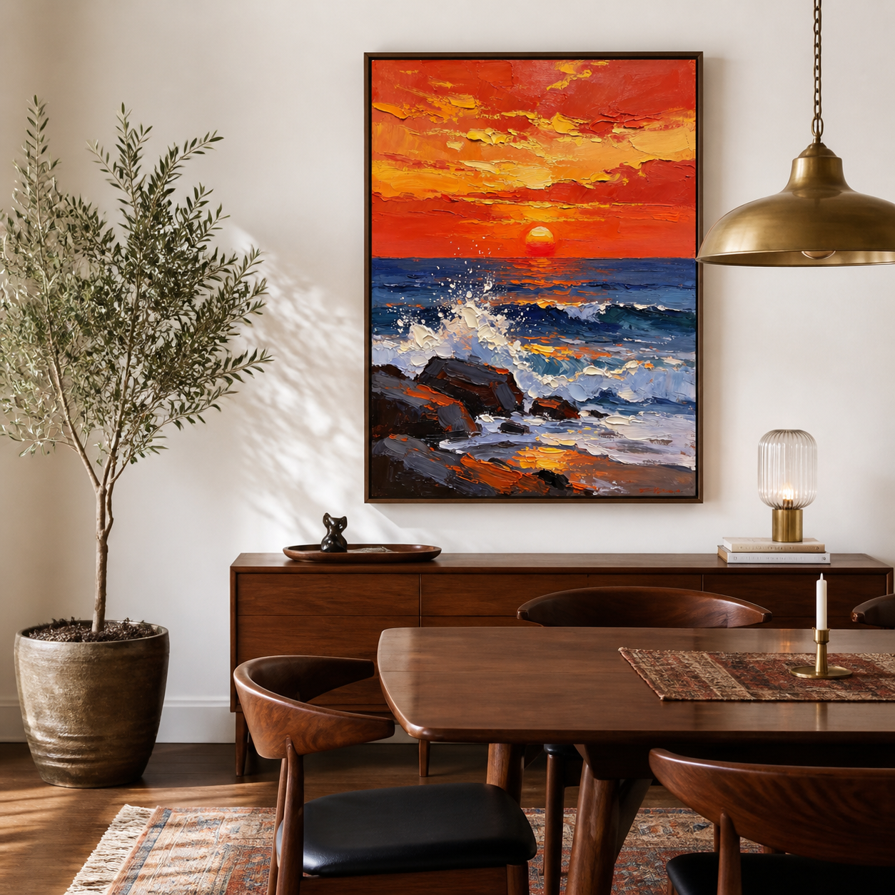 Sunset Ocean Wall Art | Ember Tide