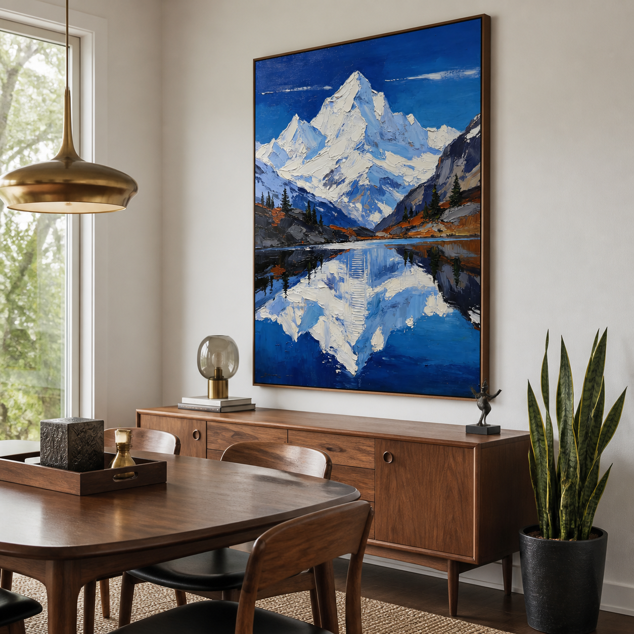Snow Mountain Wall Art | Alpine Mirror