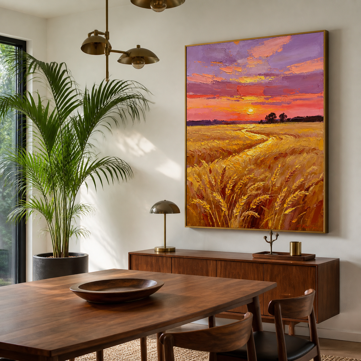 Wheat Field Wall Art | Harvest Glow