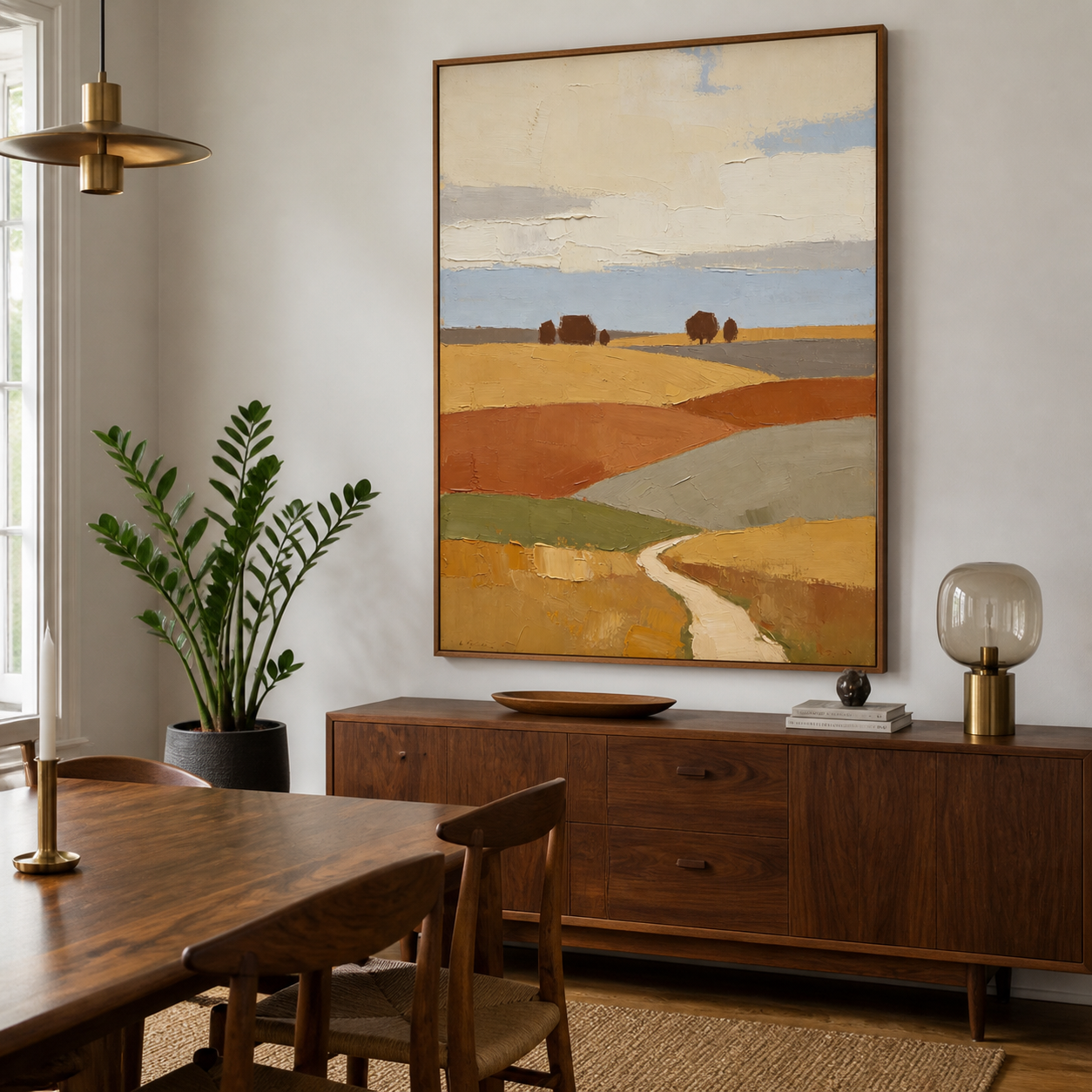 Abstract Countryside Wall Art | Winding Home