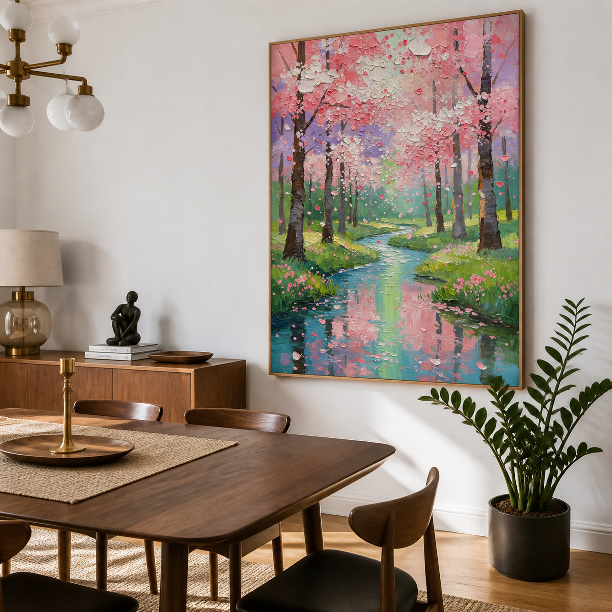 Pink Cherry Blossom Wall Art | Petal Stream
