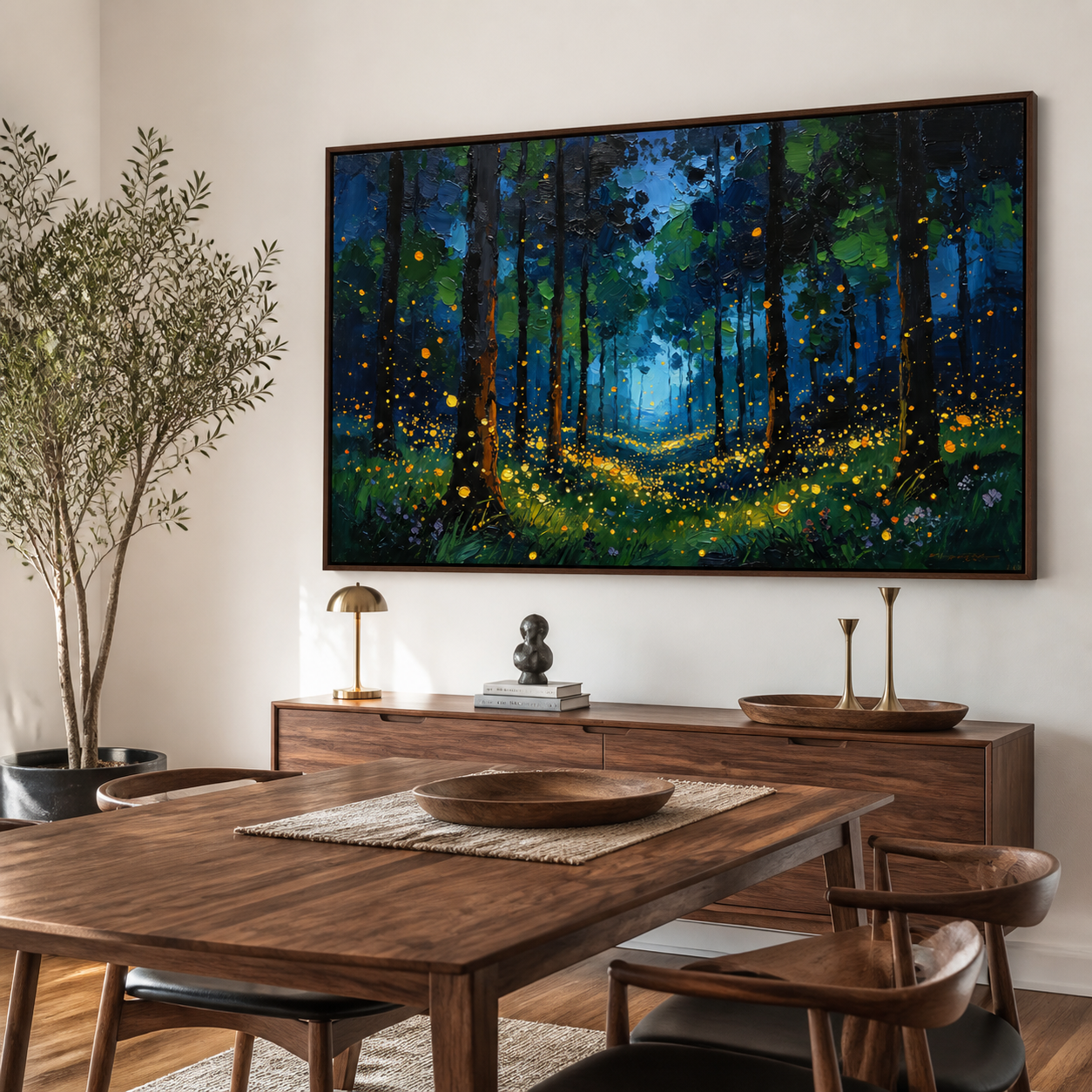 Firefly Forest Wall Art | Enchanted Clearing