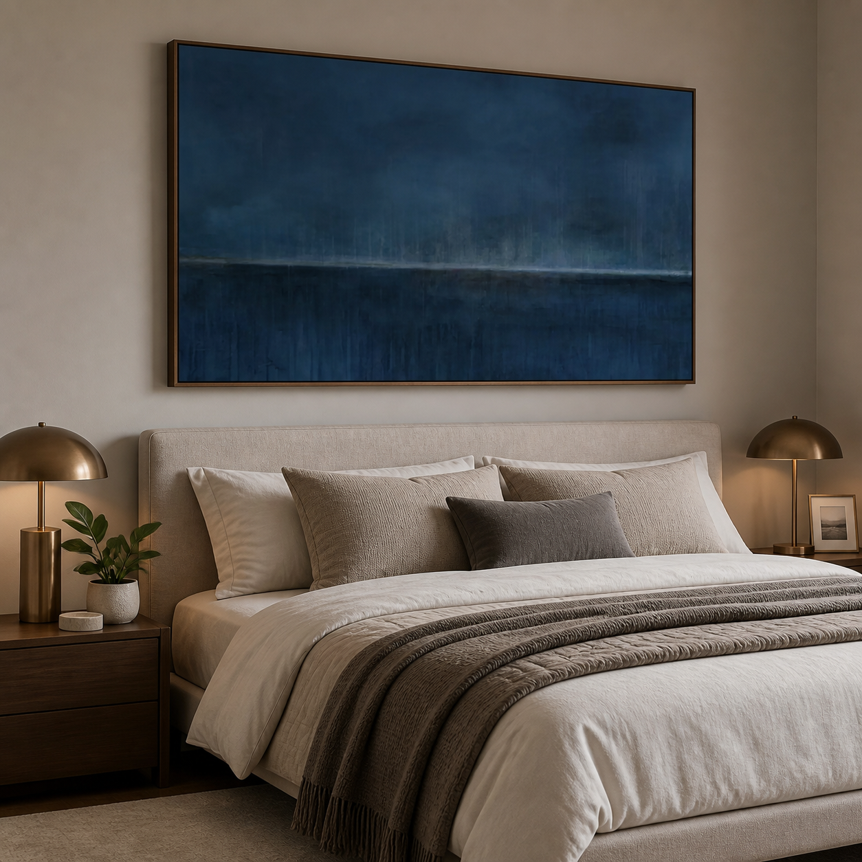 Blue Abstract Wall Art | Midnight Horizon