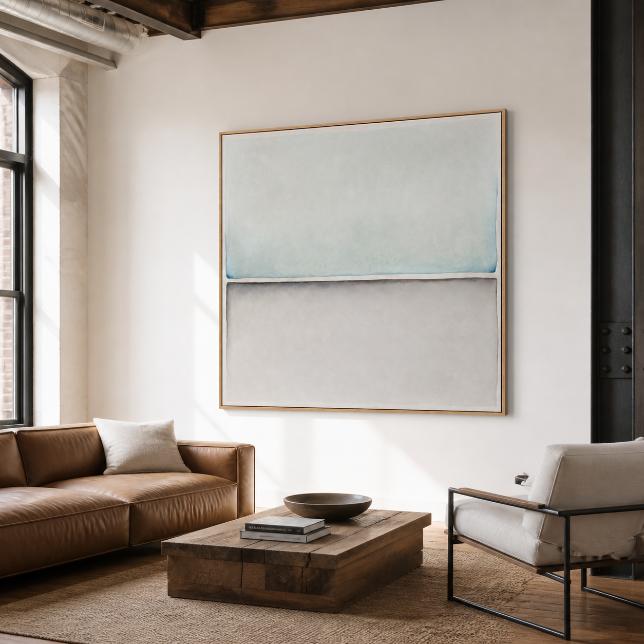 Blue and Gray Abstract Wall Art | Quiet Divide